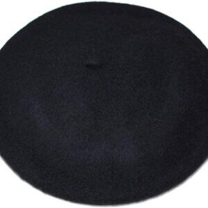 Women French Wool Beret Hats - Solid Color Classic Beanie Winter Cap